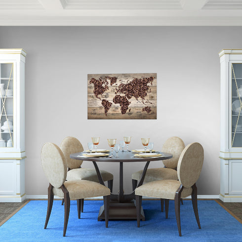 Wandbilder Wohnzimmer XXL Küche Kaffee Moderne Bilder Weltkarte